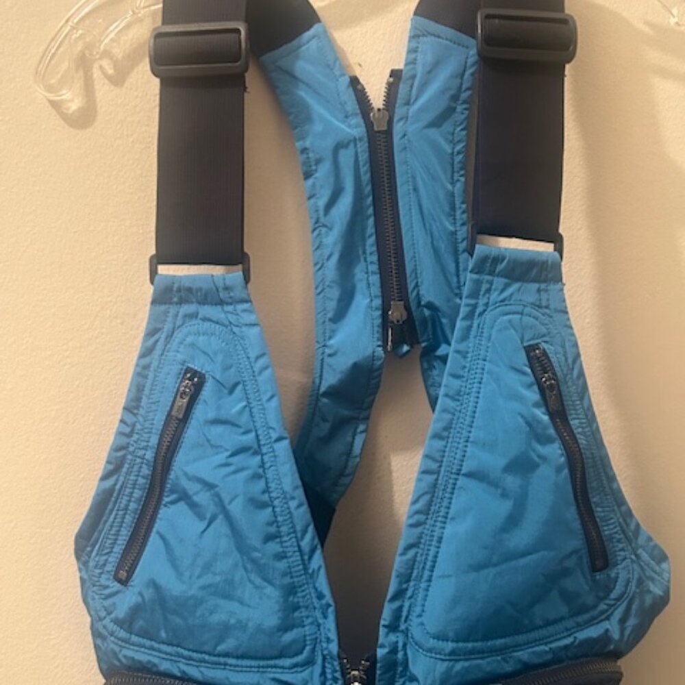 Free People Movement FP Outdoor Pursuits Blue Nylon Zip Pocket Utility Vest NEW - Picture 8 of 16